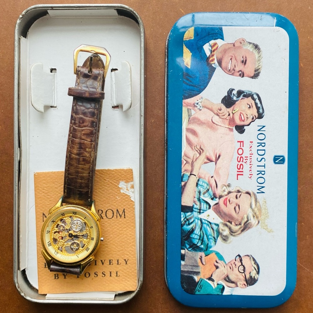1995 FOSSIL SKELETON WATCH SK-5139 - Picture 6 of 6